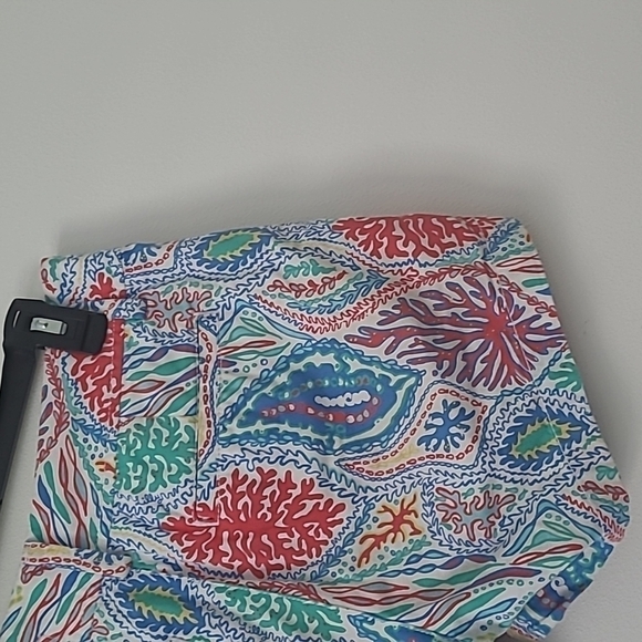 Lilly Pulitzer Callahan Shorts Multi Let Minnow Coral Blue Size 0 - Picture 12 of 15